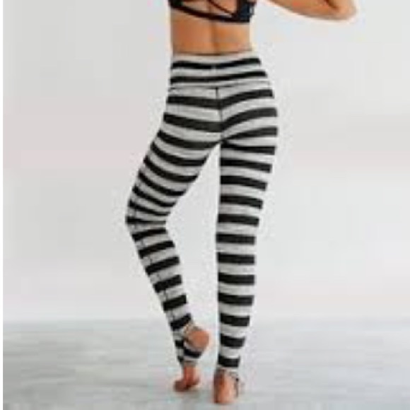 Free People Pants Movement Striped Footed Yoga Leggings Poshmark